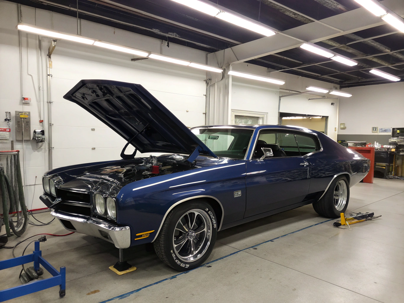 Classic restomod custom coupe with modern powertrain